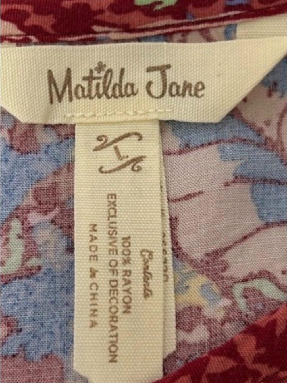 Matilda Jane Lovely Menagerie Flora Boho Cottegecore Shift Dress - Picture 5 of 6